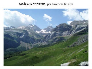 GRÀCIES SENYOR,  per haver-me fet així