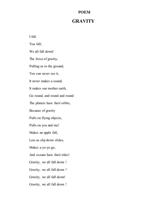 Poem Gravity PDF