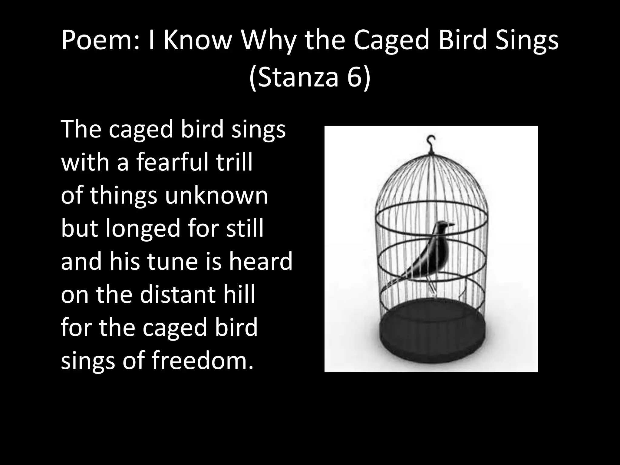 Poem I Know Why The Caged Bird Sings | PPTX