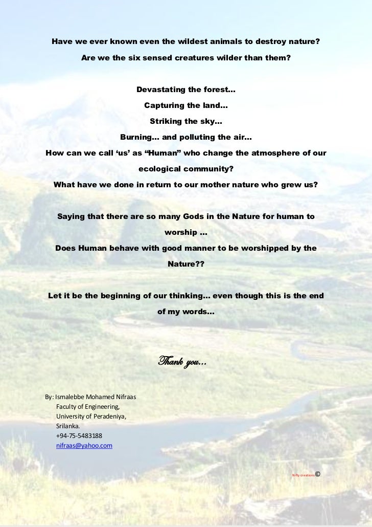 Short Poems About Human Nature Short Poems About Human Nature