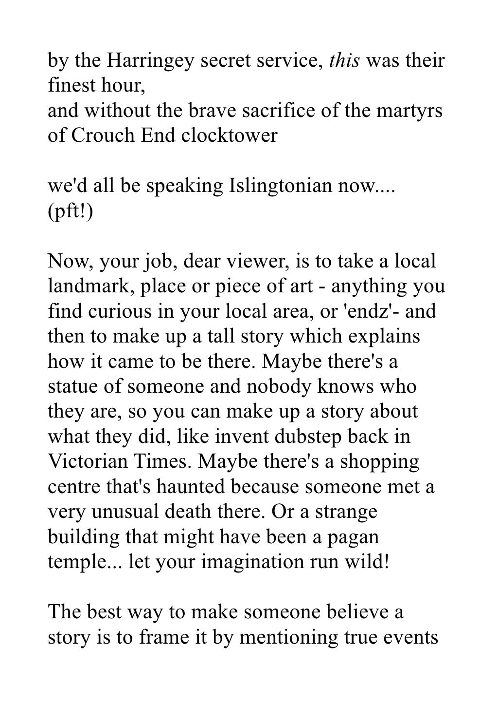 Poem pdf version online workshop for 13 20 year olds- creative lying