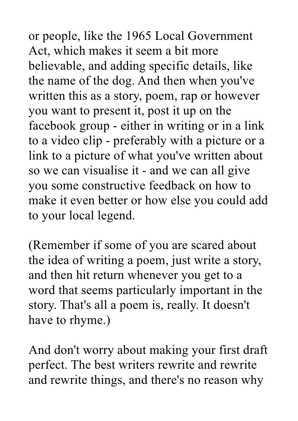 Poem pdf version online workshop for 13 20 year olds- creative lying