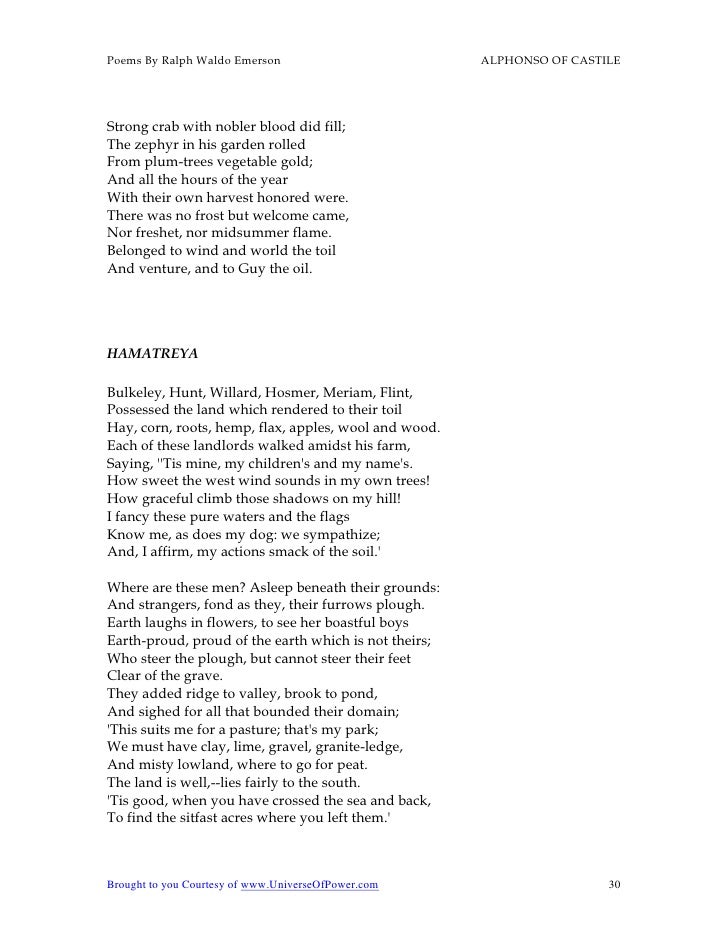 an analysis of the poem each and all by ralph waldo emerson Success by ralph waldo emerson here's a beautiful poem by ralph waldo emerson on the meaning of living a successful life each issue will contain inspirations,. an analysis of the poem each and all by ralph waldo emerson Success by ralph waldo emerson here's a beautiful poem by ralph waldo emerson on the meaning of living a successful life each issue will contain inspirations,.