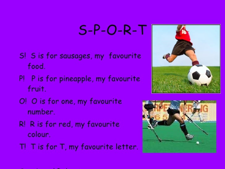 Acrostic Poems About Sports 86