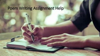 Poem Writing Assignment Help
 
