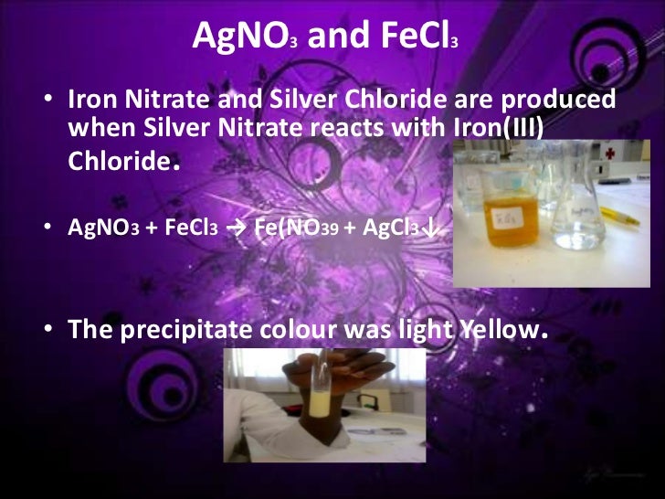 Preciptation reactions 1