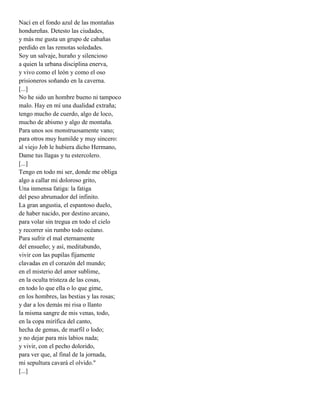 Poesía de juan ramón molina