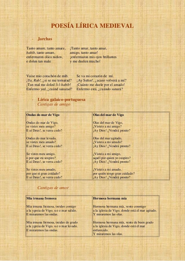 Poesía lírica medieval