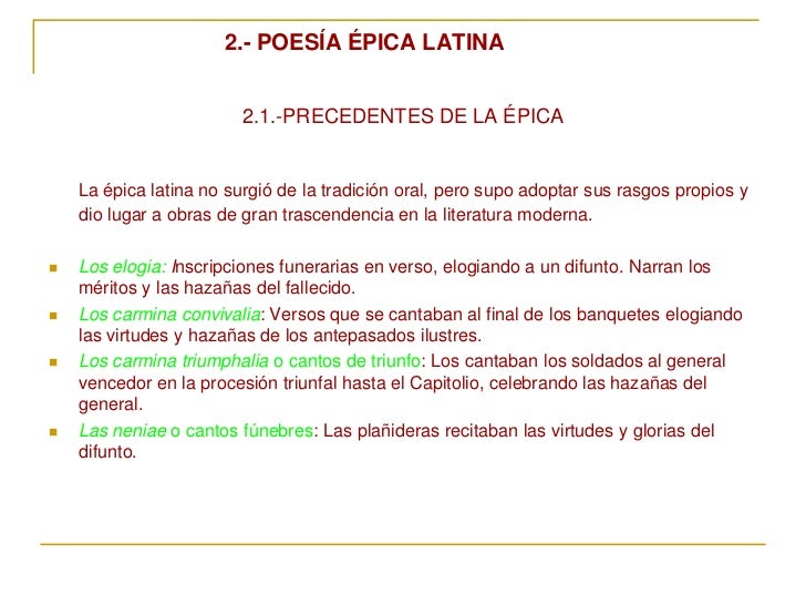 Poesía Épica Poesía Épica