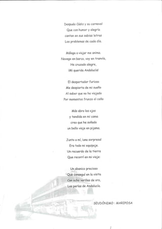 Poesía; recorriendo andalucía