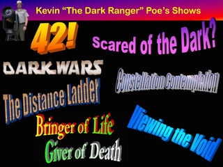 Kevin “The Dark Ranger” Poe’s Shows
 