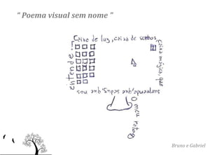 “ Poema visual sem nome ”




                            Bruno e Gabriel
 