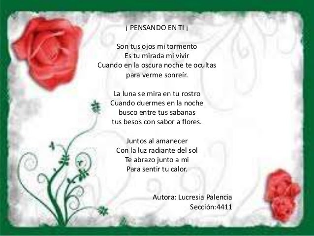 Poesia pensando en ti