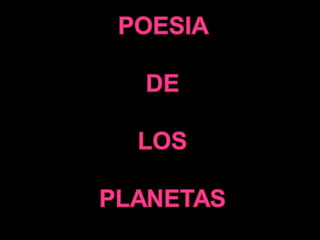 Poesia planetas