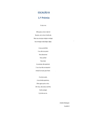 ESCALÃO B
1.º Prémio
 