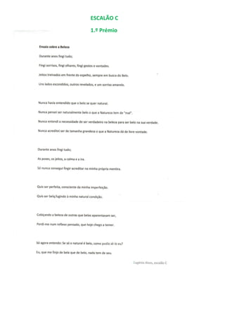 ESCALÃO C
1.º Prémio
 