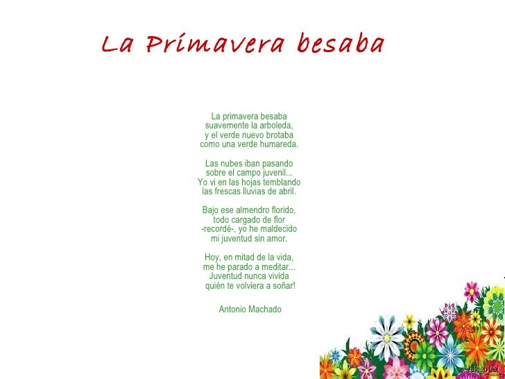 Poesias primavera Poesias primavera