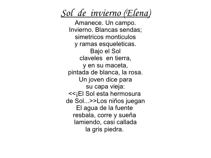 Poesias Sol De Invierno