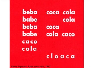 Décio Pignatari: Beba coca-cola , 1957
 