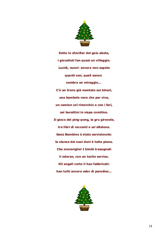Poesie Di Natale Bambini 3 Anni.Poesie Di Natale