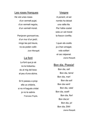 Poesies pel Cicle Inicial 2