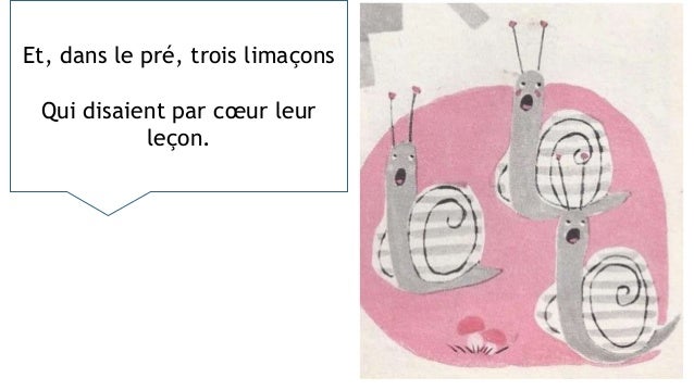 Poesie Trois Escargots De Maurice Careme