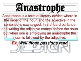 English 9 - Poetic Devices