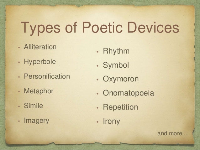 Image result for poetic devices
