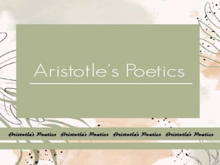 Aristotle's Poetics | PPT