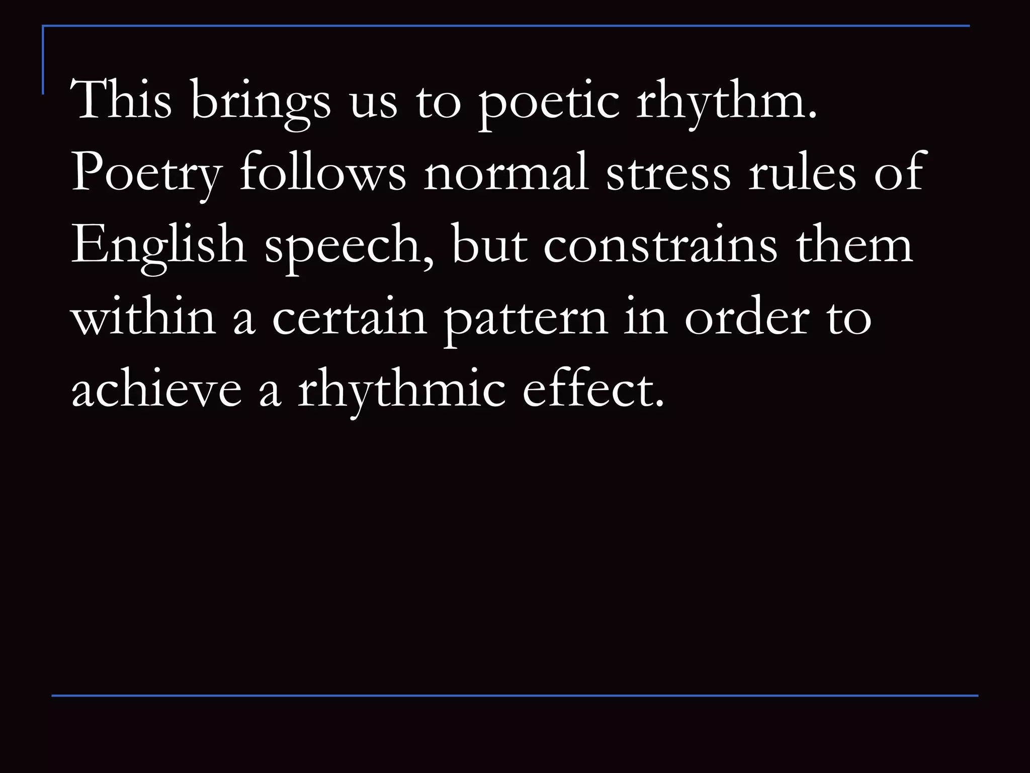 Poetic Rhythm | PPT