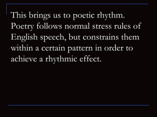Poetic Rhythm | PPT