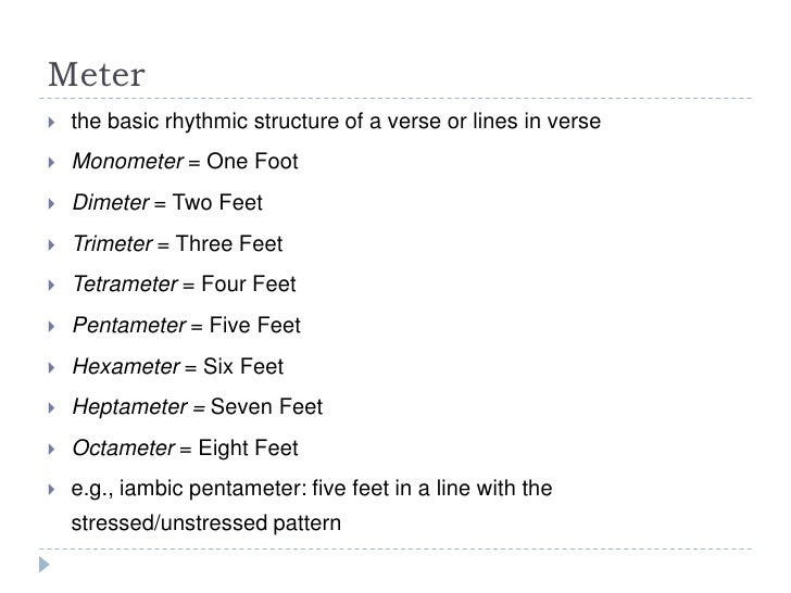 Basic rhythmic structure of a verse or lines in verse... Basic rhythmic structure of a verse or lines in verse...