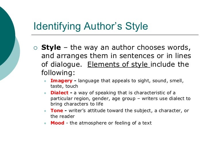 author s style