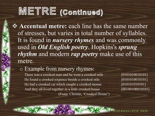 LYRICAL POETRY (Continued) <br /><ul><li>Subcategories of lyric poetry: lyric poetry has different sub-types each having i...