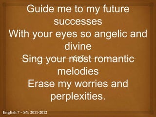 Lyric:English 7 – SY: 2011-2012