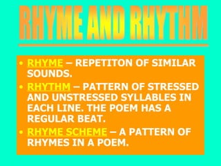 Types and Elements of Poetry | PPT