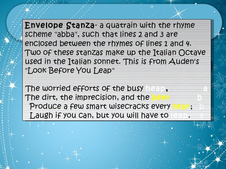 Types and Elements of Poetry