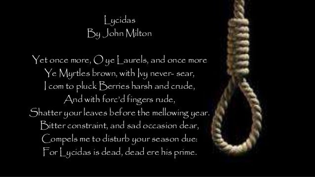 John milton s lycidas essays