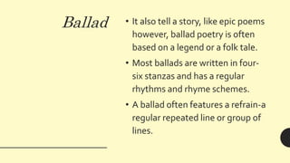 All About Poetry (Elements and Types of Poetry) | PPTX