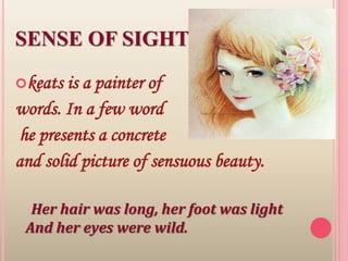 john Keats as a sensuous poet | PPTX