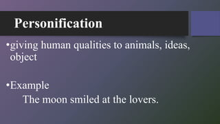 Personification Examples Using Animals English Lesson: Poetry | PPTX