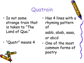 Quatern Example Poetry Poetry.ppt