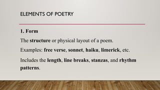 Stanza Break Example POETRY Descriptive and Imagery lesson in English | PPTX