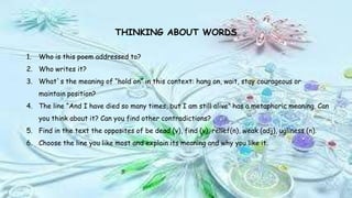 Poetry i believe | PPTX