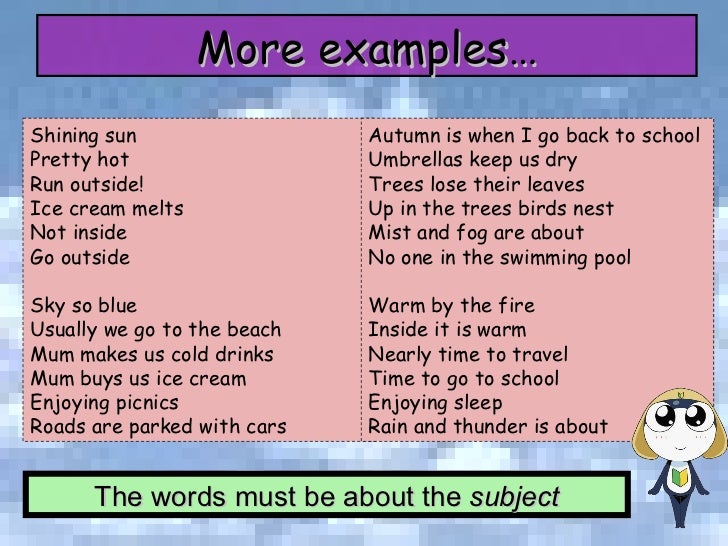 Tom S Tefl Poetry Rhyming Words Introduction