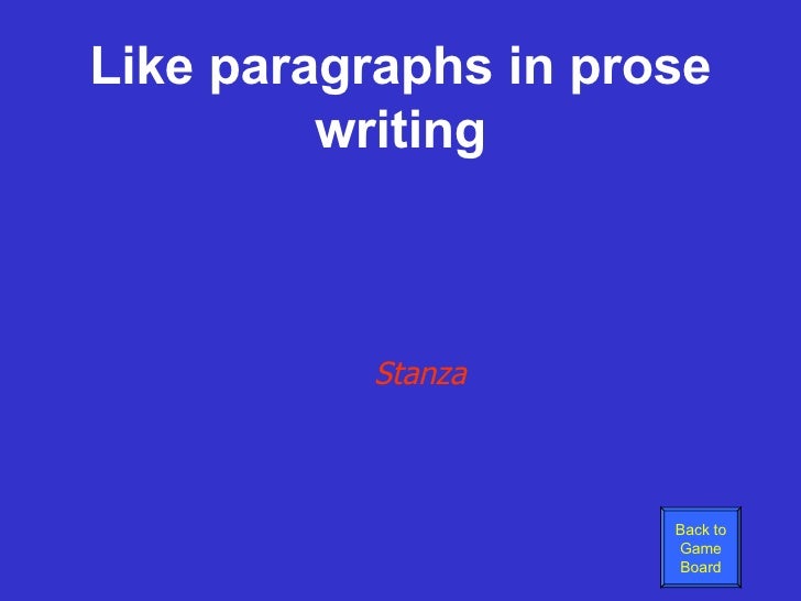 Poetry Jeopardy