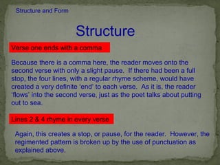 Structured Verse Example Poetry textual-analysis | PPT