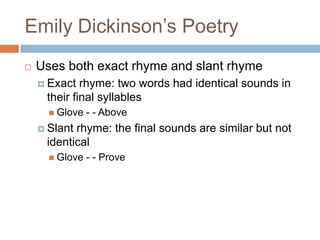 Slanted Final Poetry and emily dickinson | PPTX