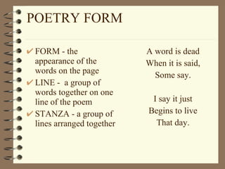 Poetry and figurative language