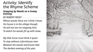 Poetry and Its Elements English 9 Quarter 2 | PPTX